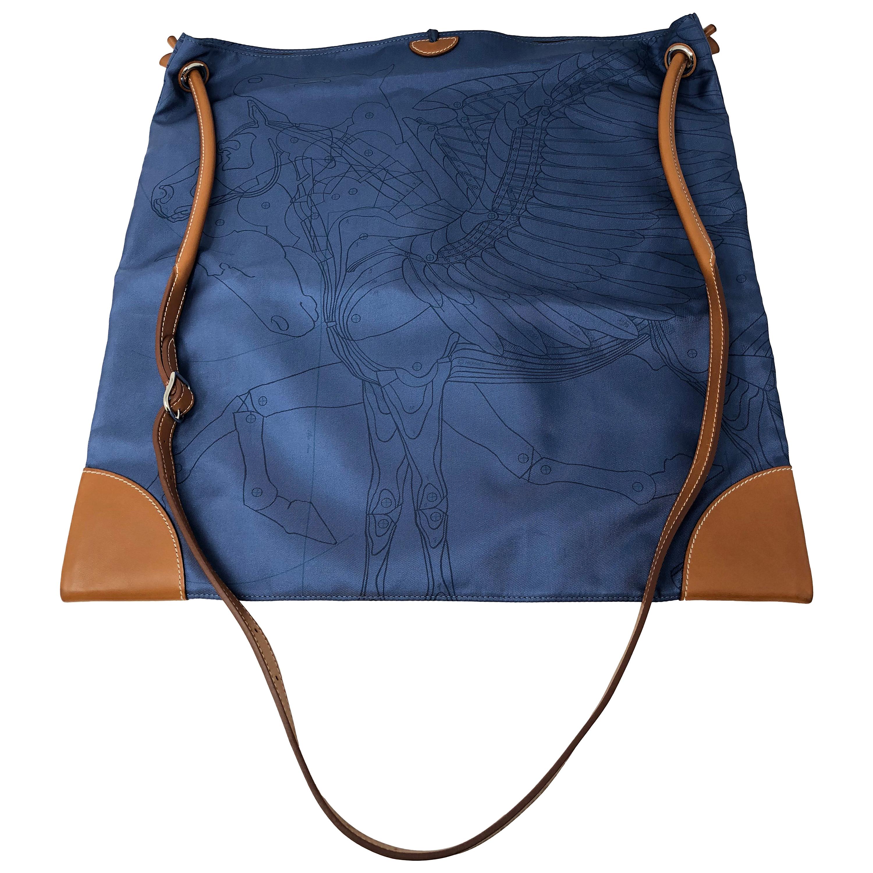 Hermes Blue Silky City Bag