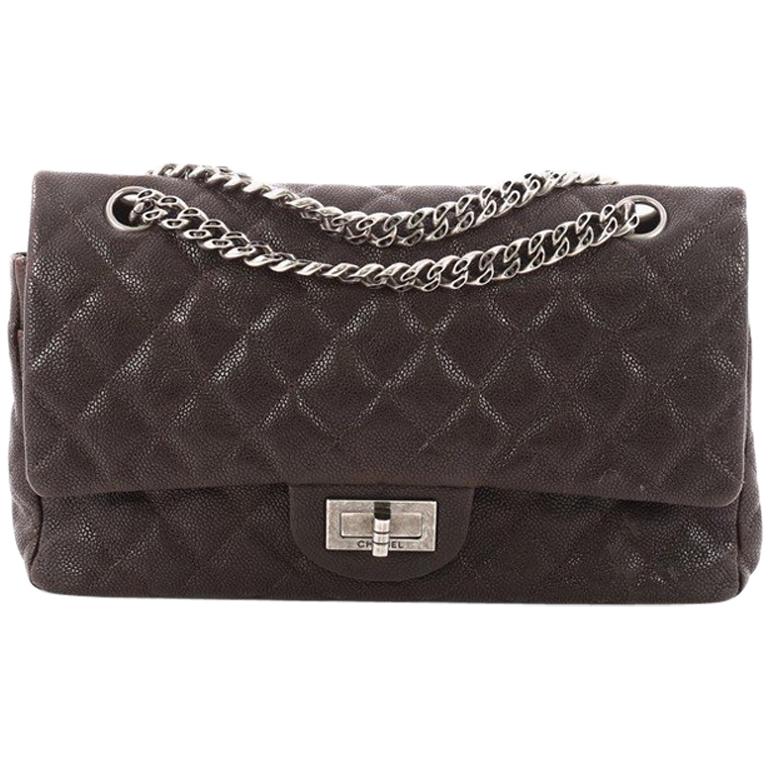 Chanel Reissue 2.55 Handbag Quilted Caviar 225