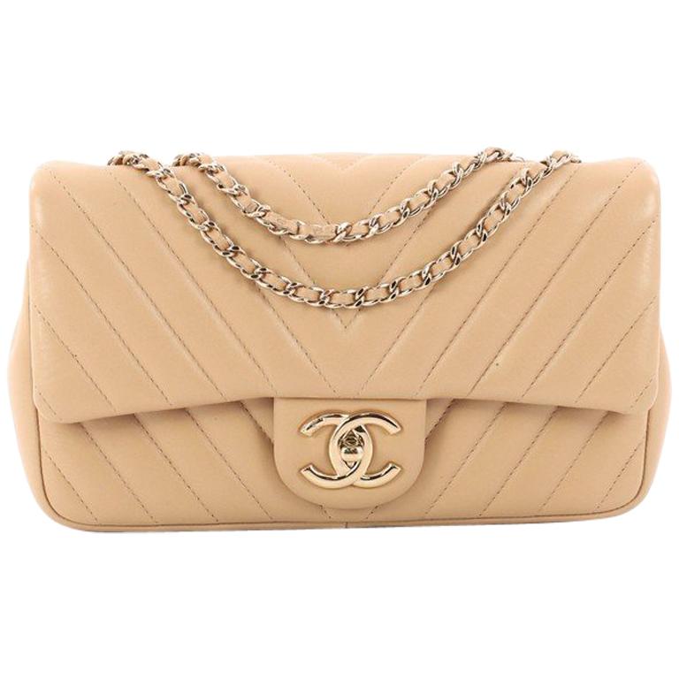 Chanel Coco Top Handle Bag Chevron Jersey Mini at 1stDibs