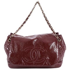 Chanel Rock and Chain Flap Bag Patent Vinyl Large