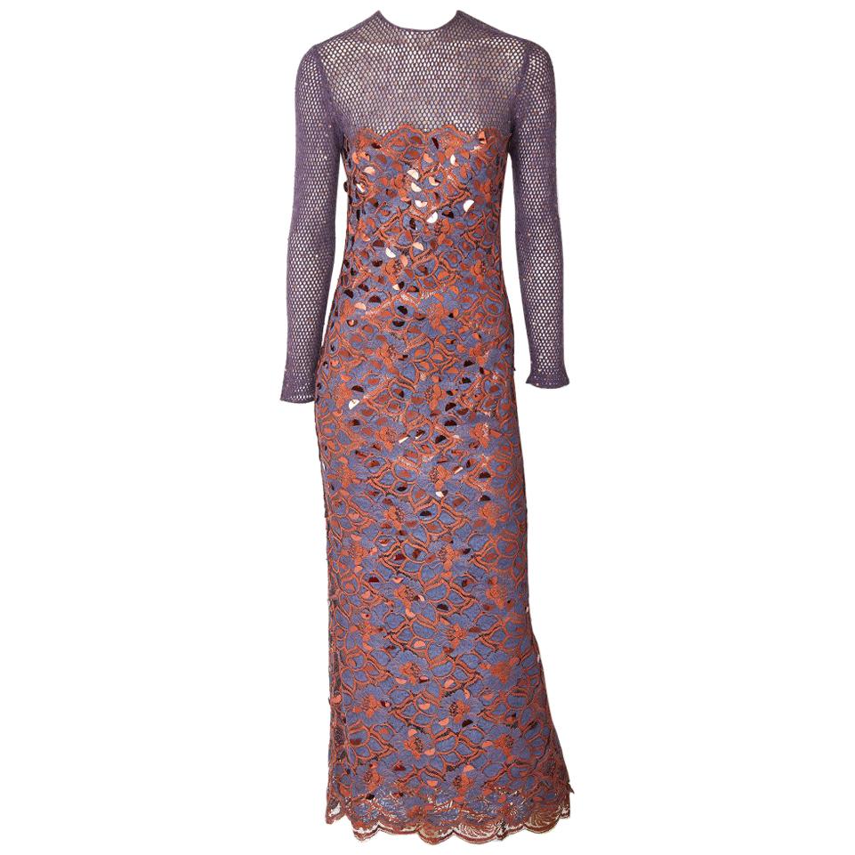 Geoffrey Beene Multi Textured Evening Gown