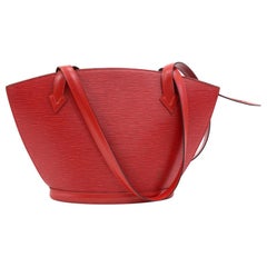 Vintage Louis Vuitton Red Epi Leather Saint Jacques PM Shoulder Bag