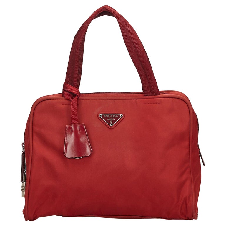 Prada Red Nylon Handbag At 1stdibs Prada Red Nylon Handbag For