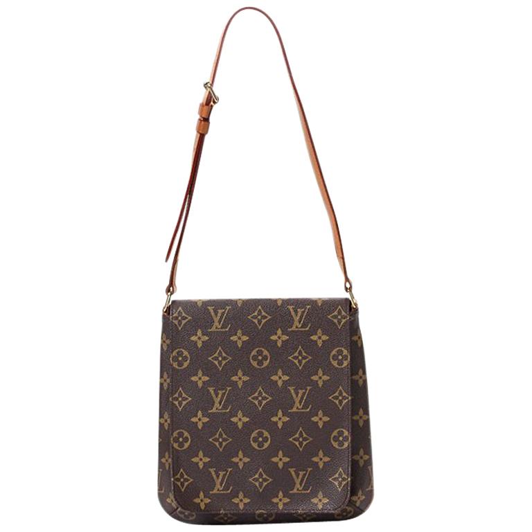 Louis Vuitton Musette salsa Brown Coated Canvas