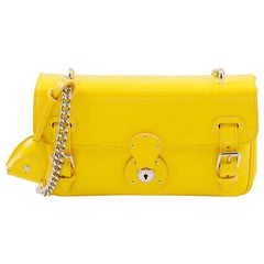 Used Ralph Lauren Ricky Chain Bag Yellow Leather