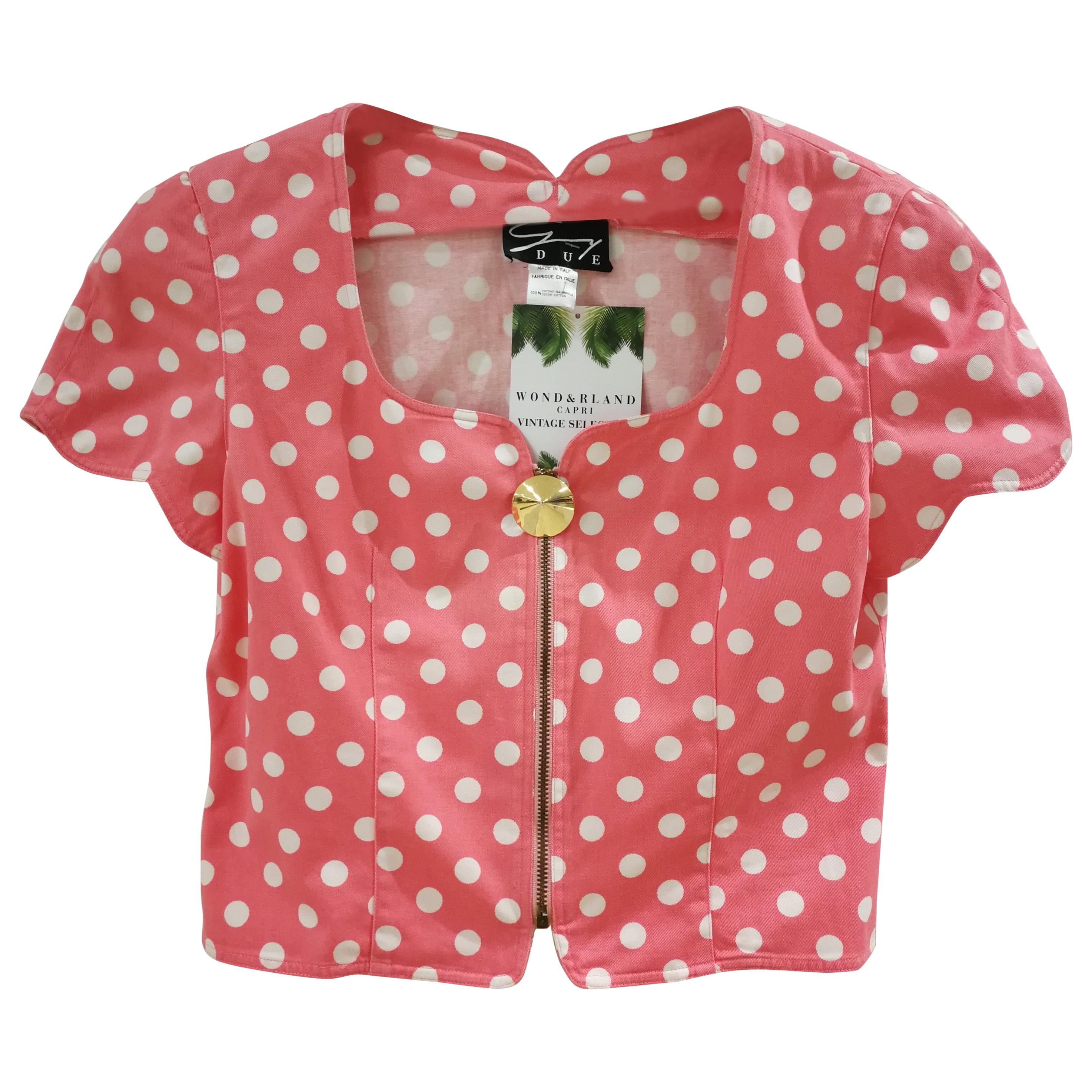 Genny Pink White Pois Jacket For Sale