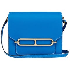 Hermes Blau Hydra Evercolour Leder Roulis 23 Tasche:: 2105