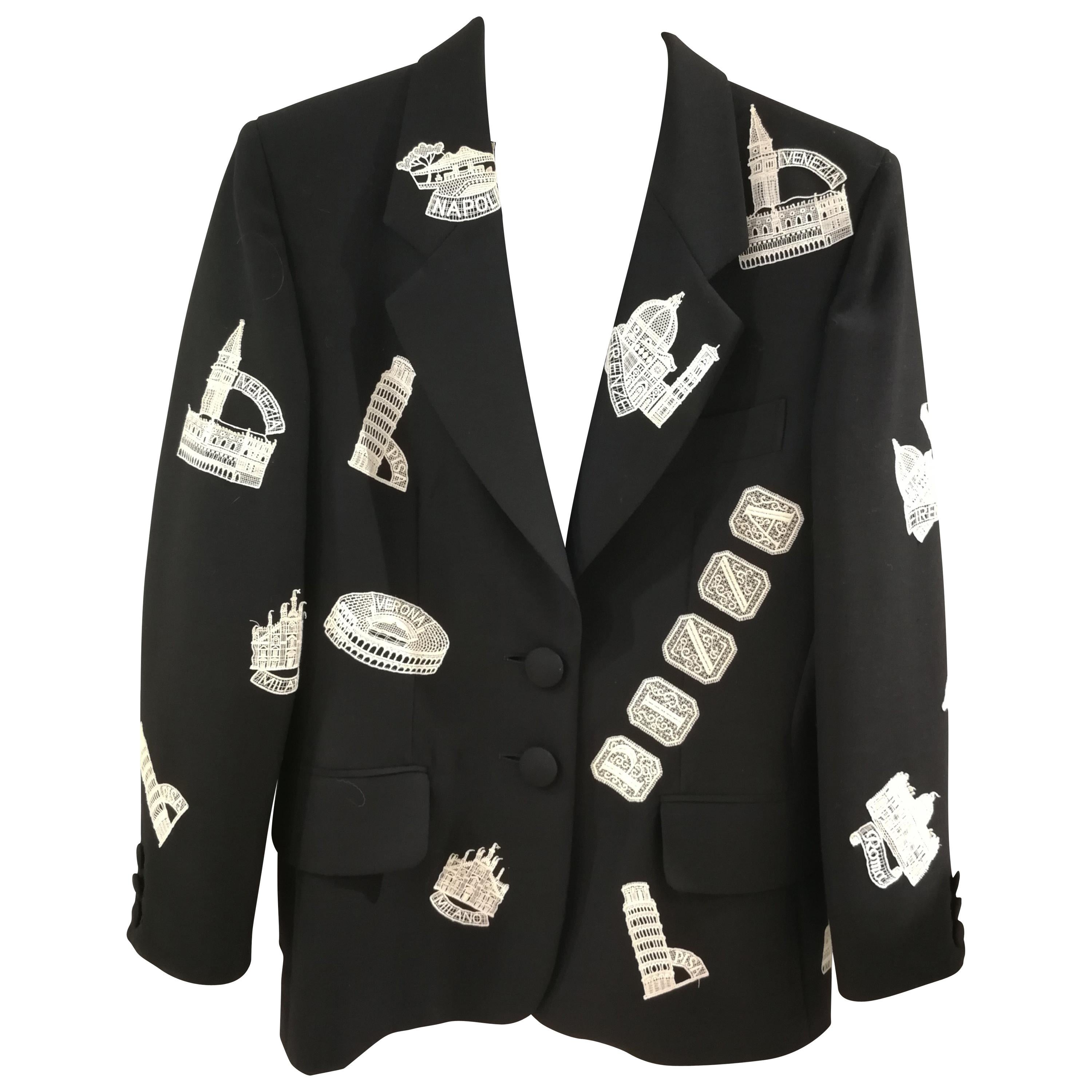 Moschino Couture Cities "Made in Italy" Black Jacket