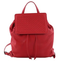 Bottega Veneta Backpack Leather with Intrecciato Medium