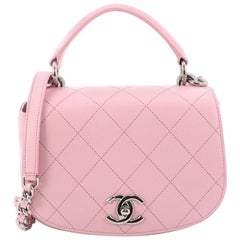 Chanel Ring My Bag Top Handle Quilted Calfskin Small