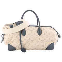 2010s Louis Vuitton Caramel Denim Monogram Applique Speedy Bandoulière 35  at 1stDibs