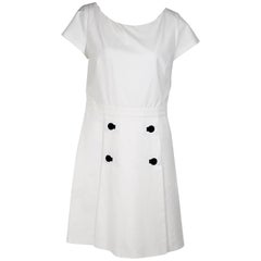 White Moschino Cotton-Blend Dress
