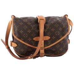 Louis Vuitton Saumur Handbag Monogram Canvas PM