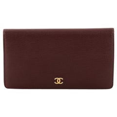 Chanel Bi-Fold Wallet Leather Long