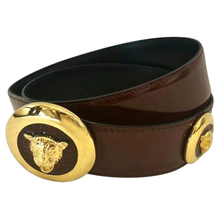 Vintage Escada Tiger Head Belt For Sale