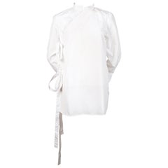 Celine by Phoebe Philo white cotton shirt with ties