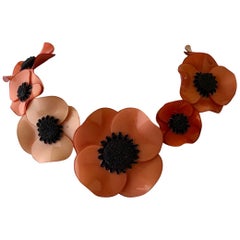 Cilea Paris Over-sized Pink Poppy Collier  