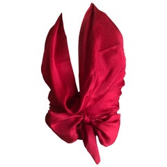Cardinali Silk Wrap Style Halter Top  Fall 1973