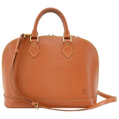 Vintage Louis Vuitton Alma Cipango Gold Epi Leather Hand Bag + Strap