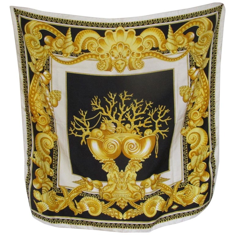 Gianni Versace Atelier Silk Medusa Scarf For Sale at 1stDibs | atelier versace  scarf, atelier versace silk scarf, vintage versace scarf