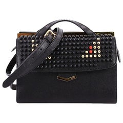 Fendi Demi Jour Monster Satchel Studded Leather