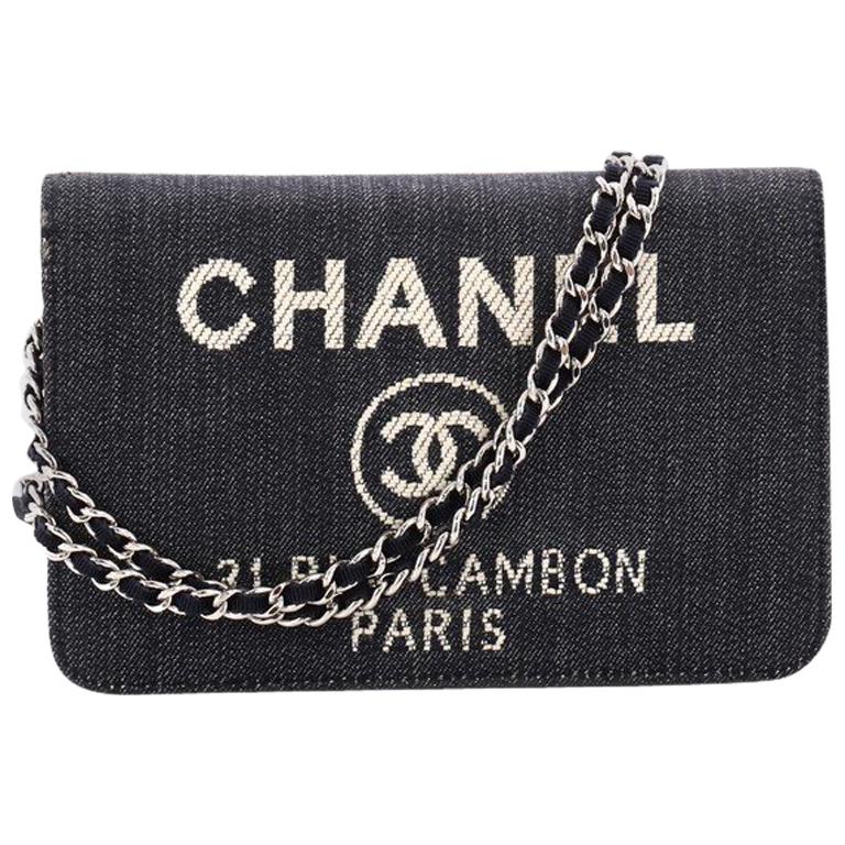 Chanel Deauville Wallet on Chain Denim