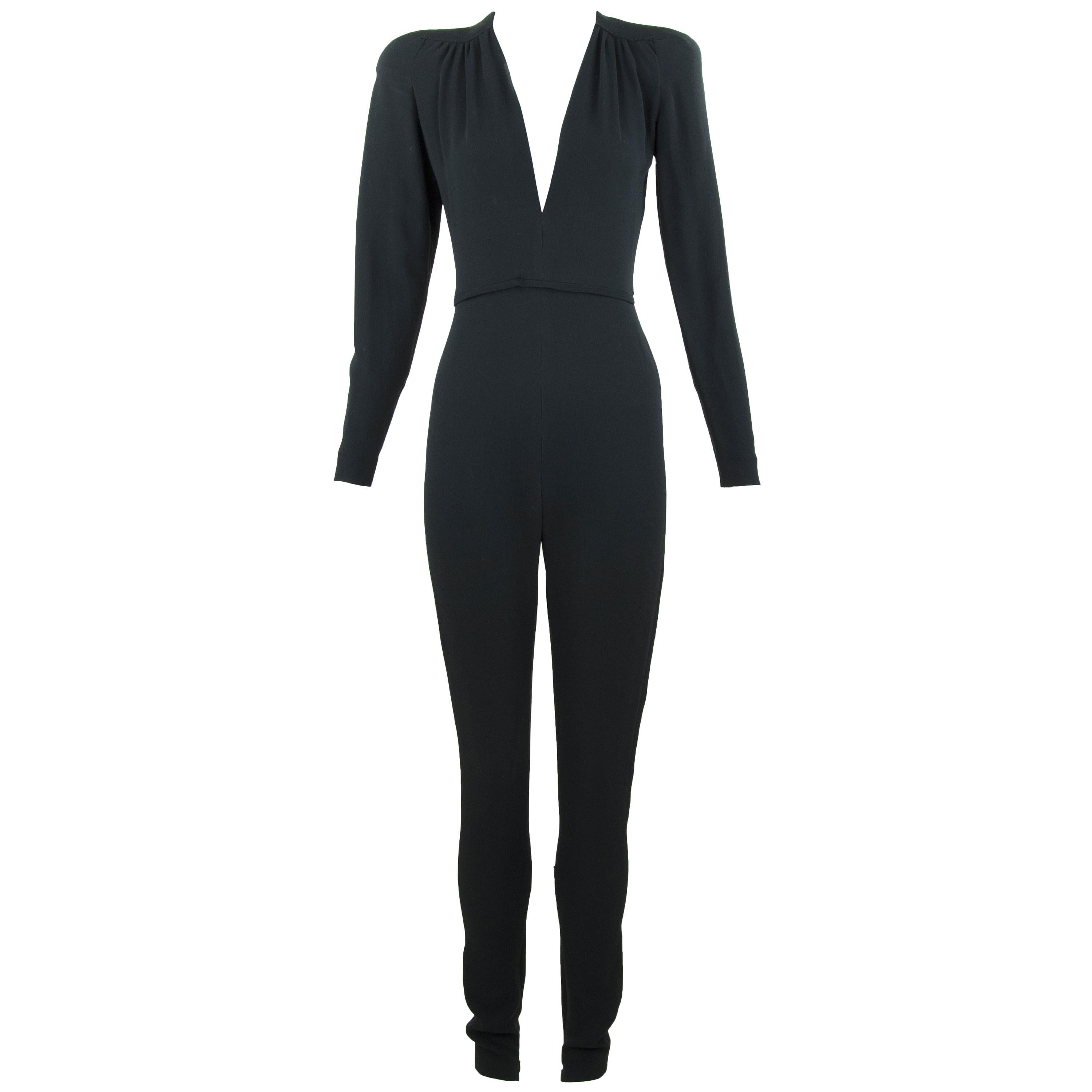 Stella McCartney Black Long Sleeve Jumpsuit -IT 40 For Sale