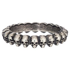 Demetri Sterling Band of Skull Ring