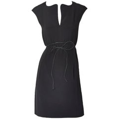 Geoffrey Beene Crepe Dress with Patent String Belt