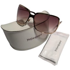 Yves Saint Laurent New YSL Gold Wrap Sunglasses 