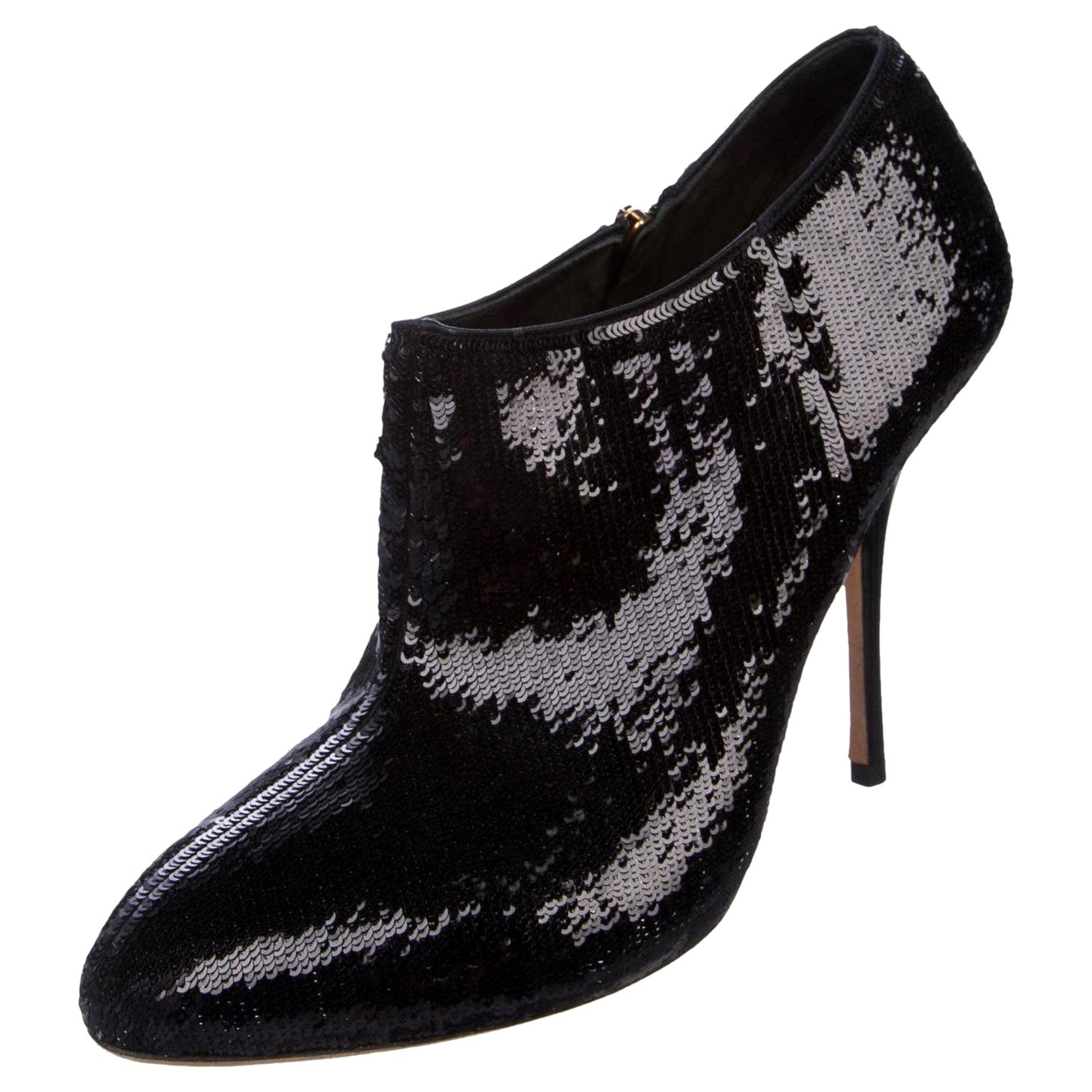 New Gucci Sequin Evening Boots Booties Heels Sz 38