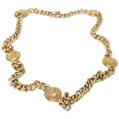 Versace Medusa Gold Plated Chain Necklace