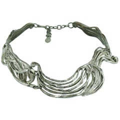 Christian Lacroix Vintage Silver Toned Collar Necklace