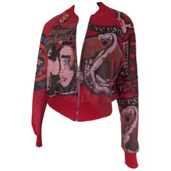 Dolce & Gabbana rock and roll "Kiss" red leather jacket