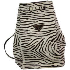 Used Prada Zebra Style Leather Backpack