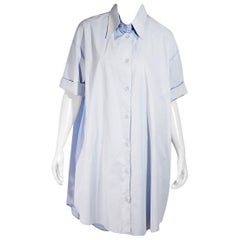 Light Blue MM6 Maison Margiela Oxford Shirtdress