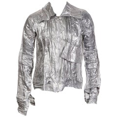 Issey Miyake Crinkled Metallic Shirt