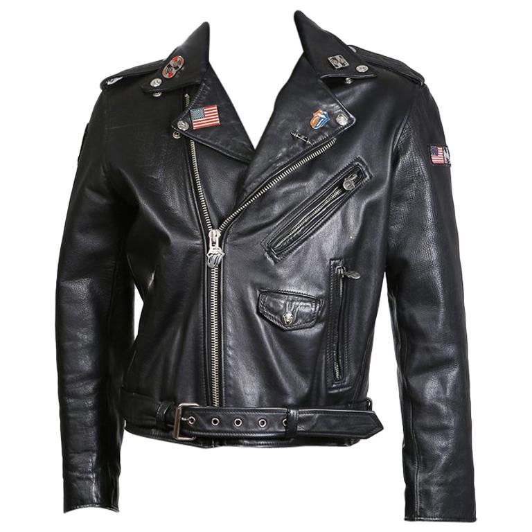Rolling Stones "Steel Wheels" 1989 Tour Leather Moto Jacket For Sale at  1stDibs