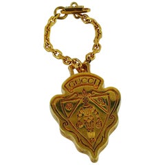 Gucci Vintage Gold Toned Crest Accessory