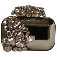 Jimmy Choo Cloud Crystal Embellished Metal Clutch 