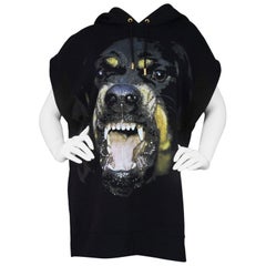 Givenchy Black Rottweiler Sleeveless Oversized Hoodie
