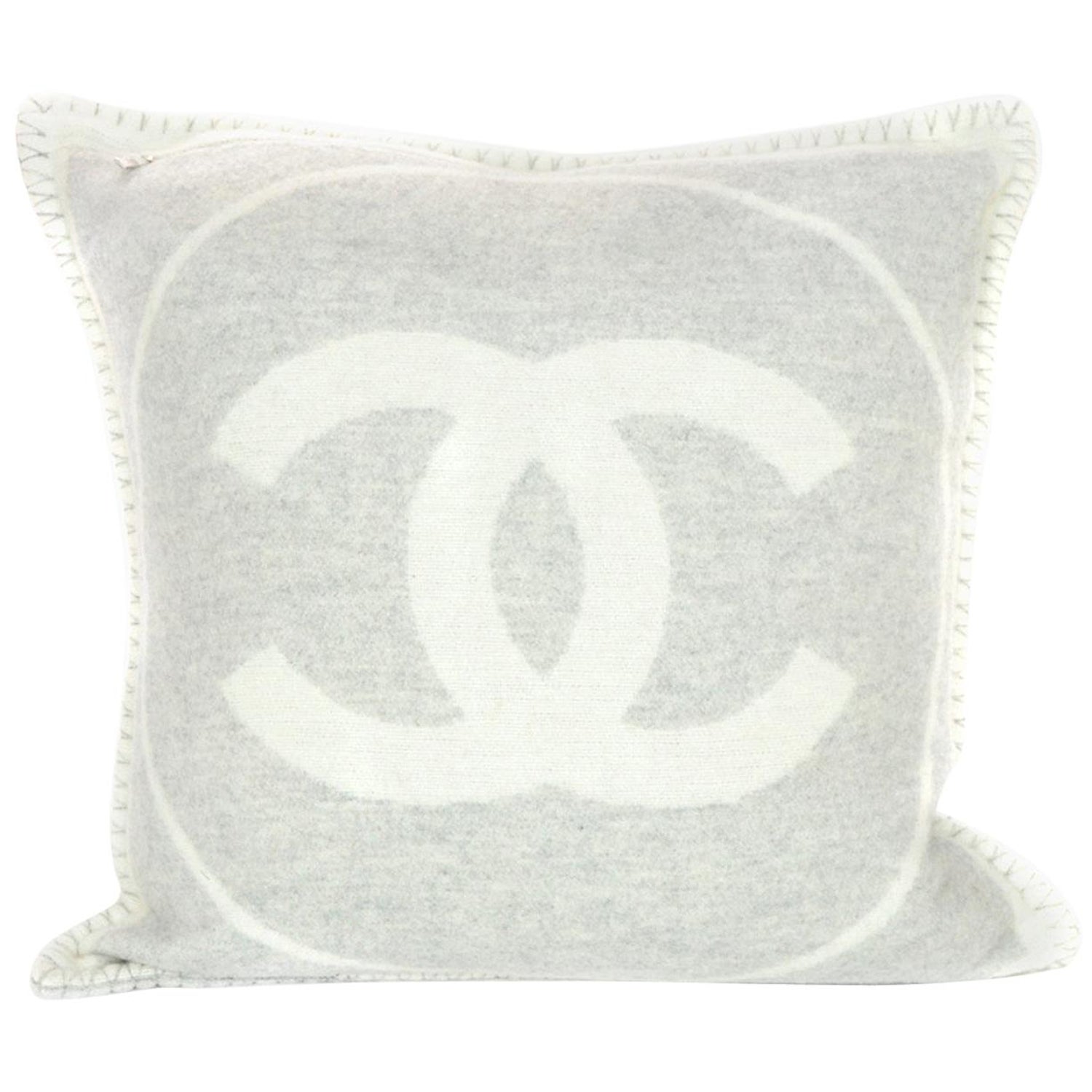 Chanel Wool/Cashmere Blend CC Throw Pillow - Yoogi's Closet