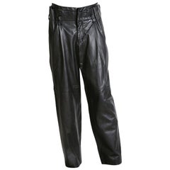 Issey Miyake Leather Pants circa 1980s/1990s