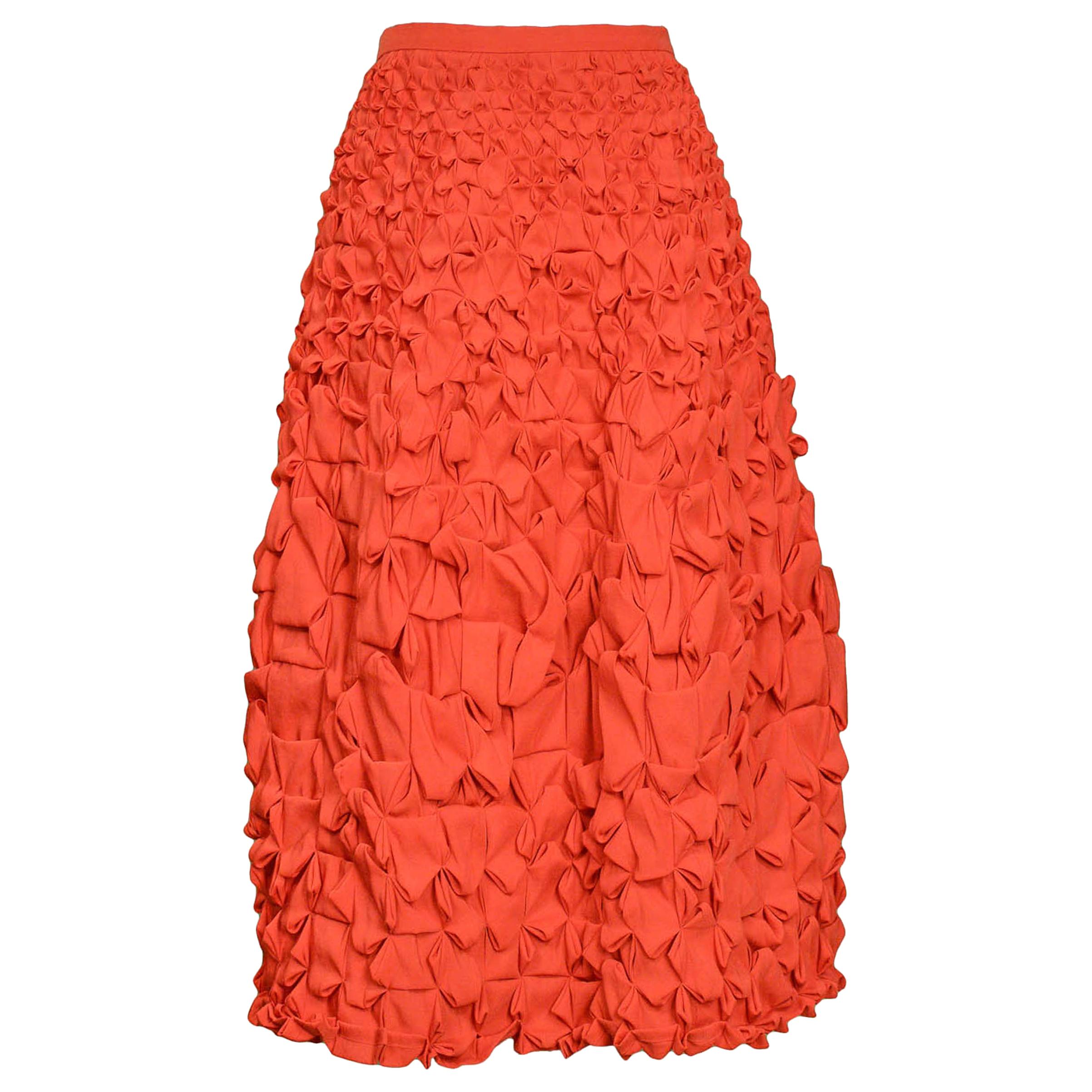 Issey Miyake Red Origami Skirt For Sale at 1stDibs
