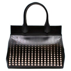 Alaia Monochrome Laser Cut Top Handle Bag