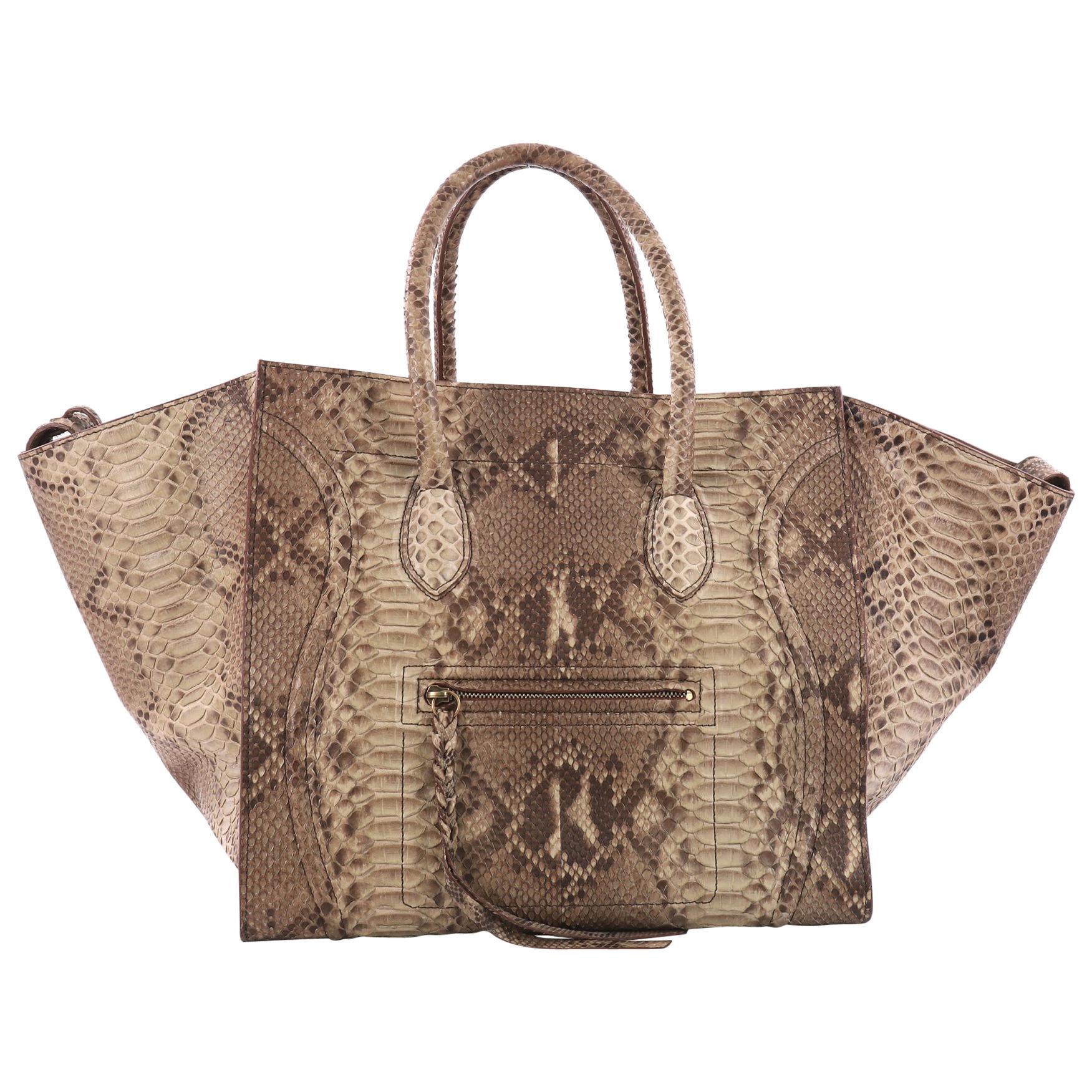 Celine Phantom Handbag Python Large