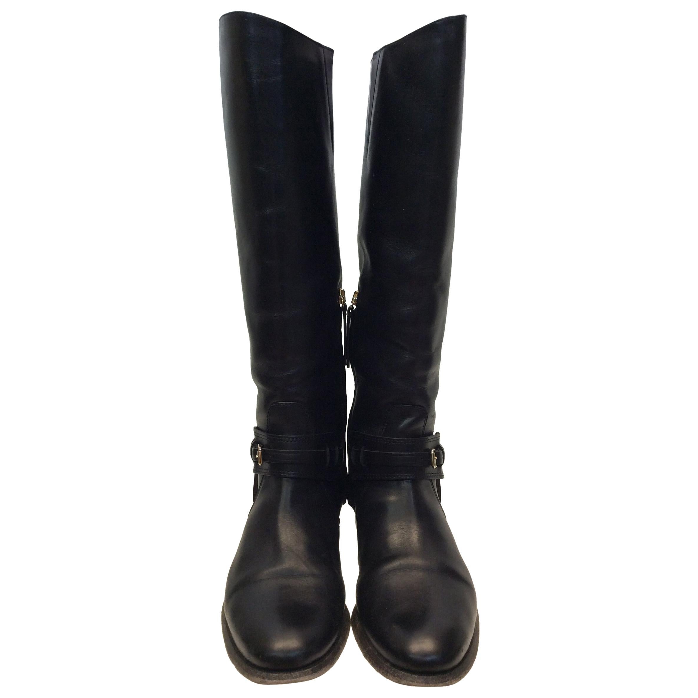 burberry knee high boots