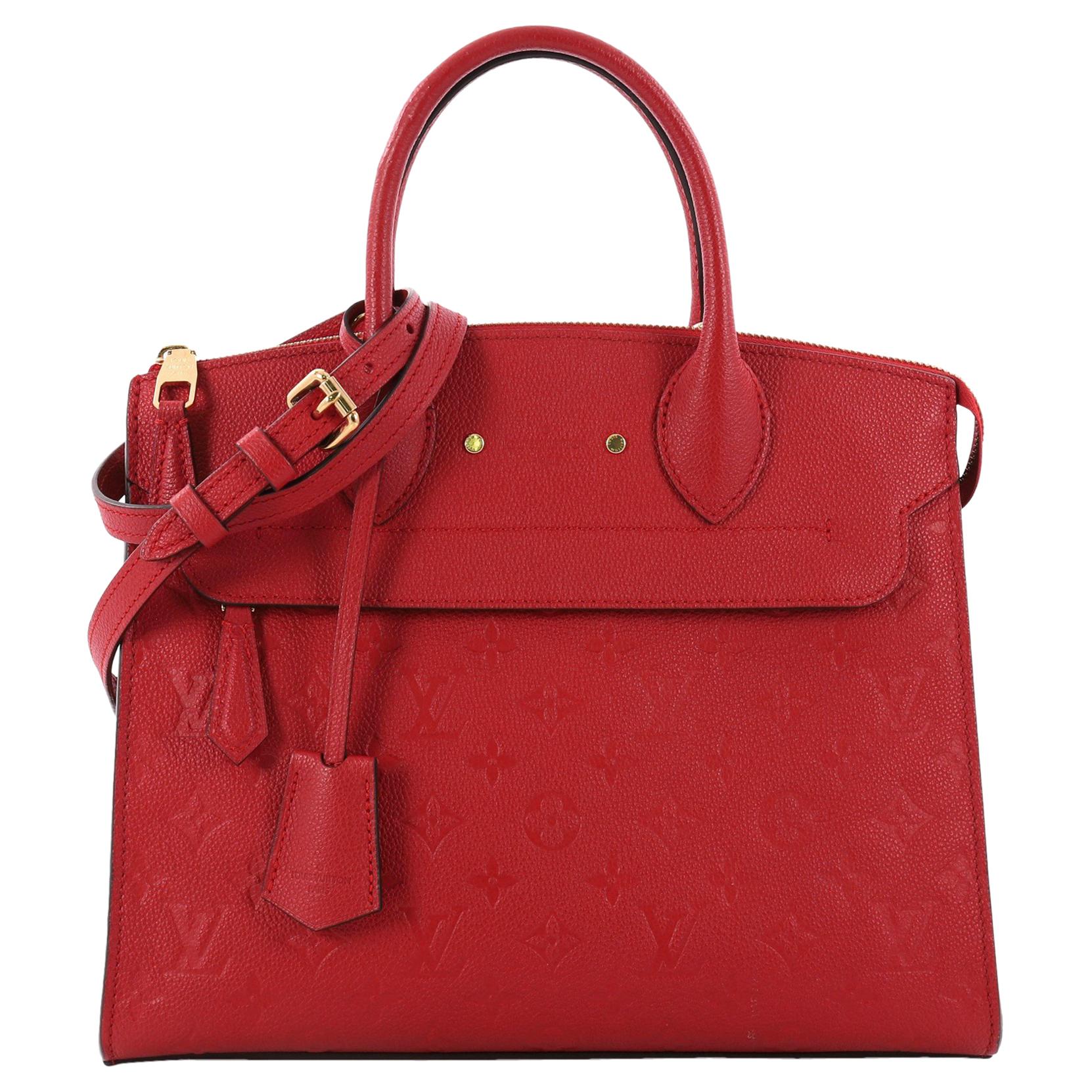 Louis Vuitton Pont Neuf Handbag Monogram Empreinte Leather MM