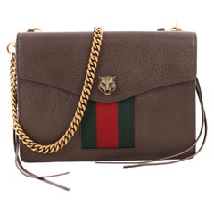 Gucci Animalier Web Chain Shoulder Bag Leather Small