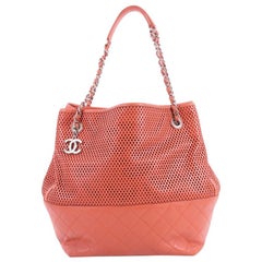 Chanel Up In The Air Tote Perforated Leather North South